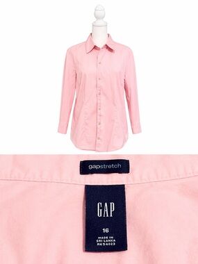 GAP Pink Stretch Button-Down Shirt